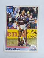 NRL 1992 Regina Base Card #85 Matthew Ridge Manly Warringah Sea Eagles
