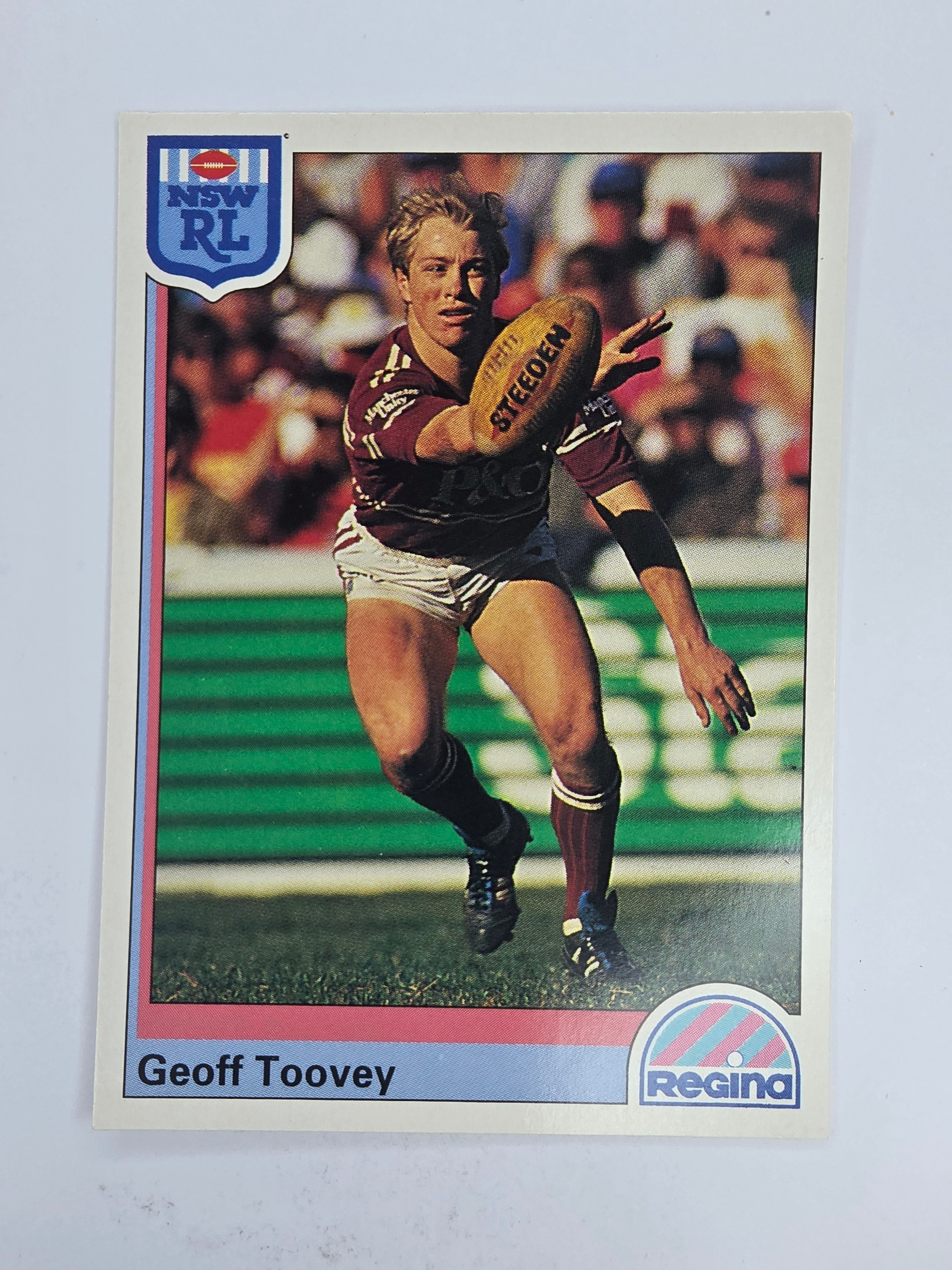 NRL 1992 Regina Base Card #87 Geoff Toovey Manly Warringah Sea Eagles