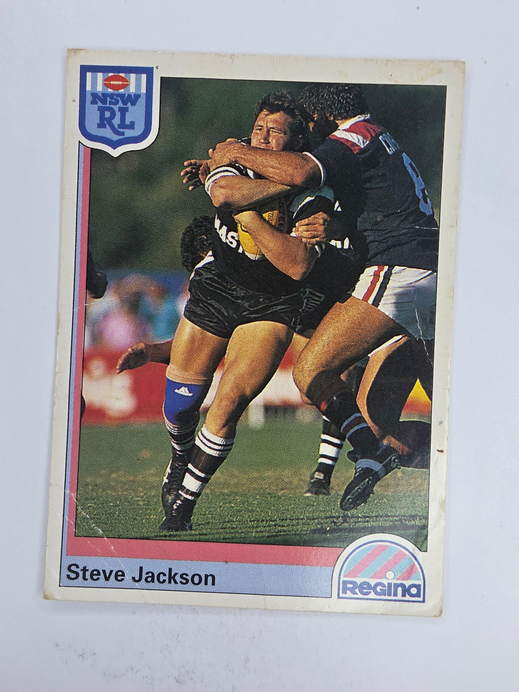 NRL 1992 Regina Base Card #102 Steve Jackson Gold Coast Seagulls *damaged*