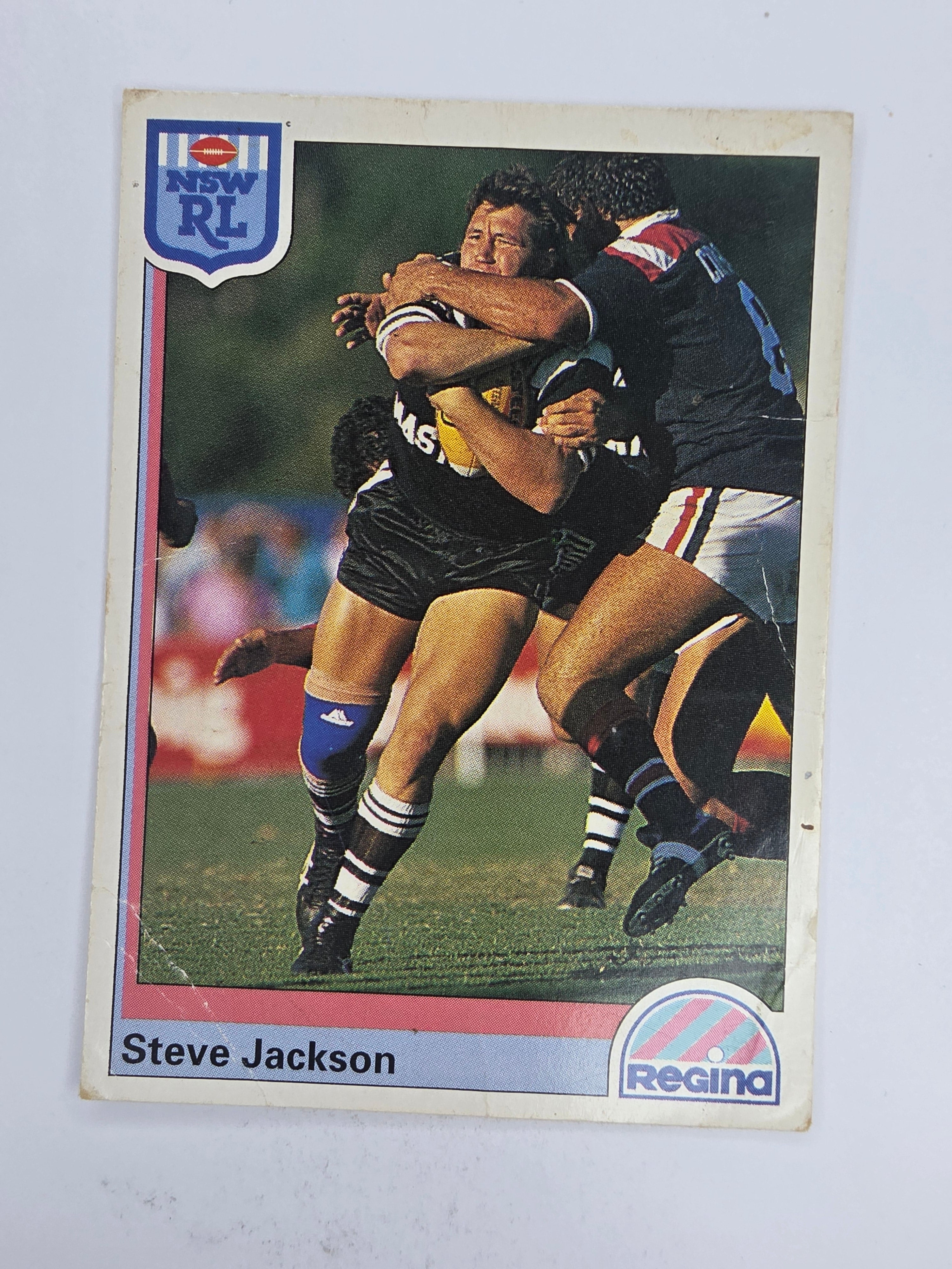 NRL 1992 Regina Base Card #102 Steve Jackson Gold Coast Seagulls *damaged*