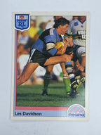 NRL 1992 Regina Base Card #121  Les Davidson Cronulla Sutherland Sharks