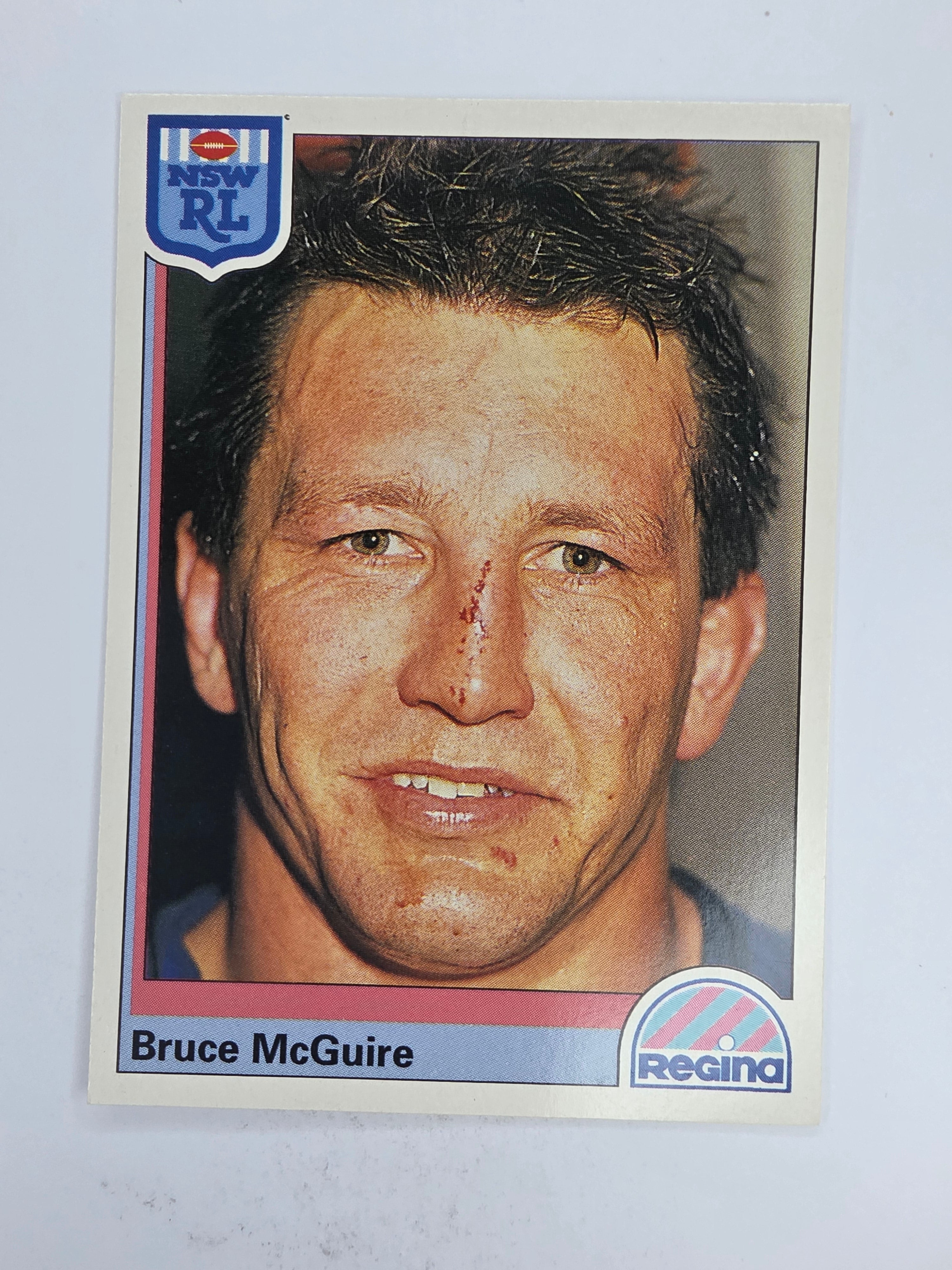 NRL 1992 Regina Base Card #136 Bruce McGuire Canterbury Bankstown Bulldogs