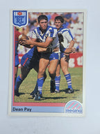 NRL 1992 Regina Base Card #138 Dean Pay Canterbury Bankstown Bulldogs