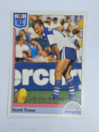 NRL 1992 Regina Base Card #141 Scott Tronc Canterbury Bankstown Bulldogs