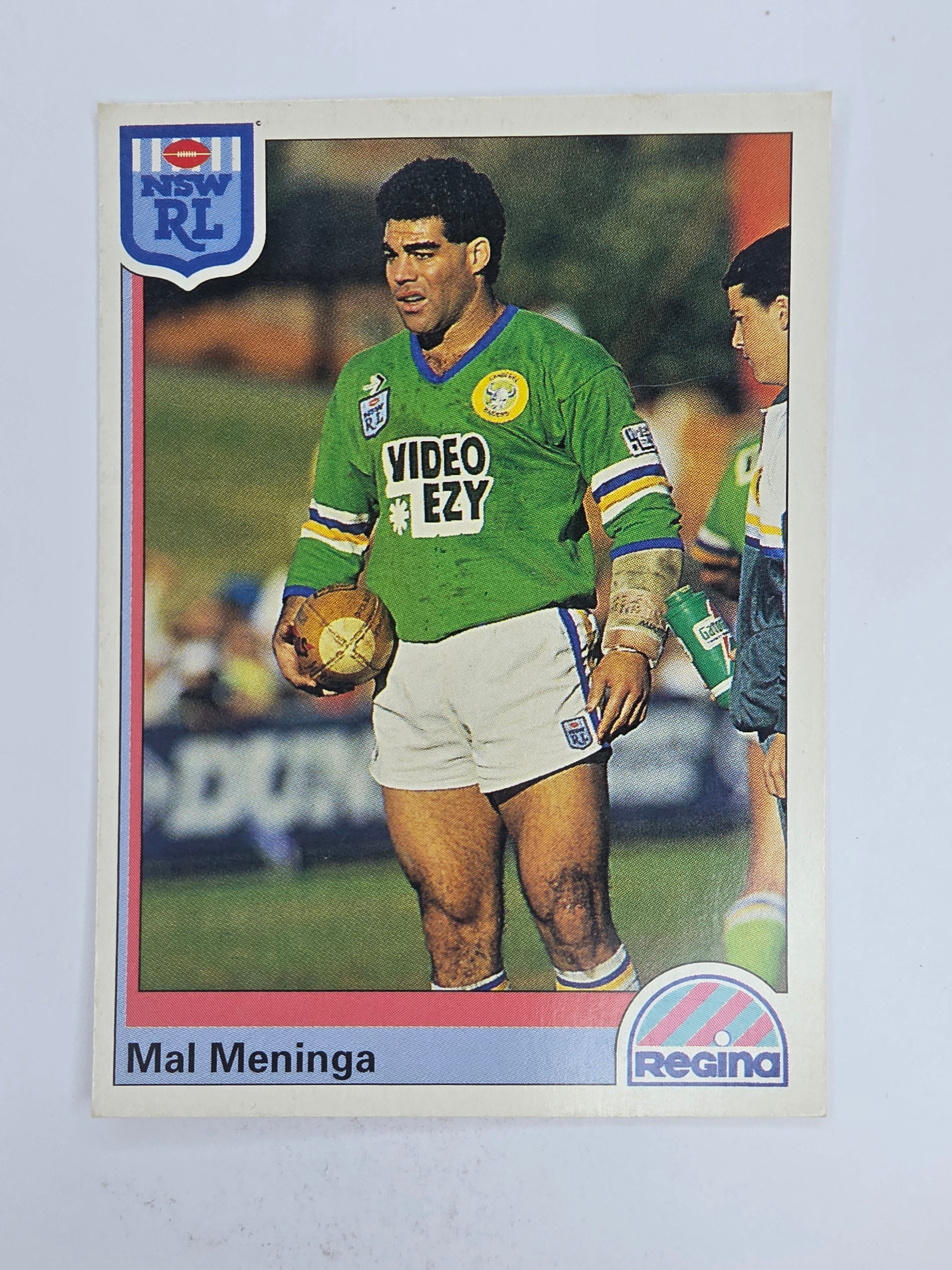 NRL 1992 Regina Base Card #149 Mal Meninga Canberra Raiders *damaged*