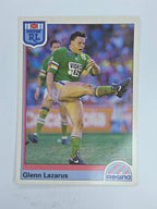 NRL 1992 Regina Base Card #160 Glenn Lazarus Brisbane Broncos
