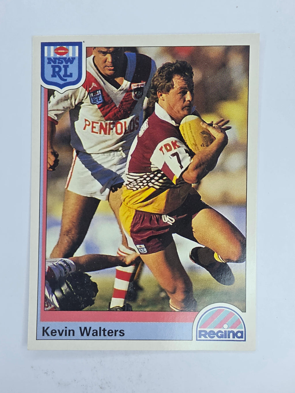 NRL 1992 Regina Base Card #163 Kevin Walters Brisbane Broncos
