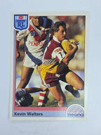 NRL 1992 Regina Base Card #163 Kevin Walters Brisbane Broncos