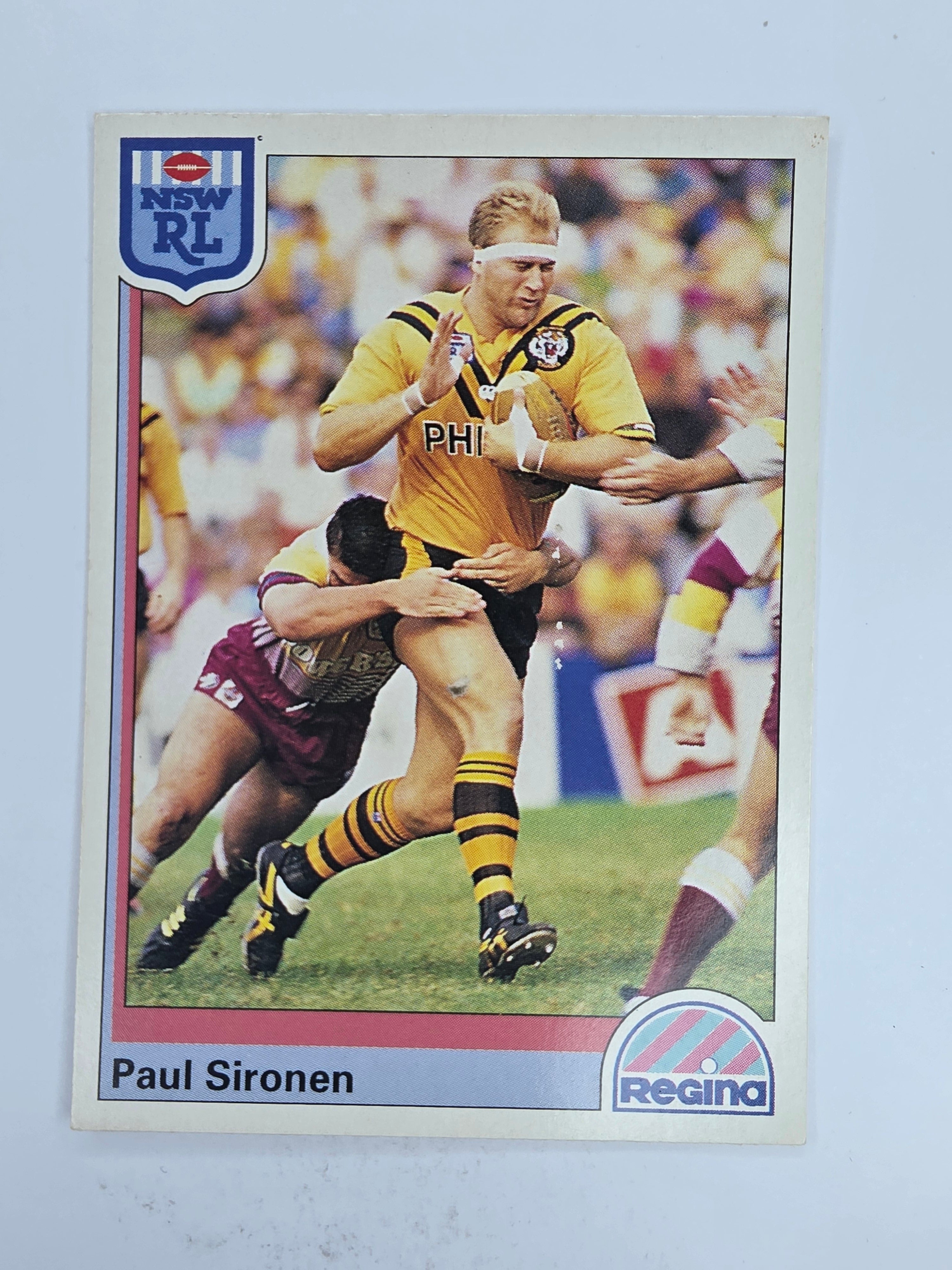 NRL 1992 Regina Base Card #173 Paul Sironen Balmain Tigers