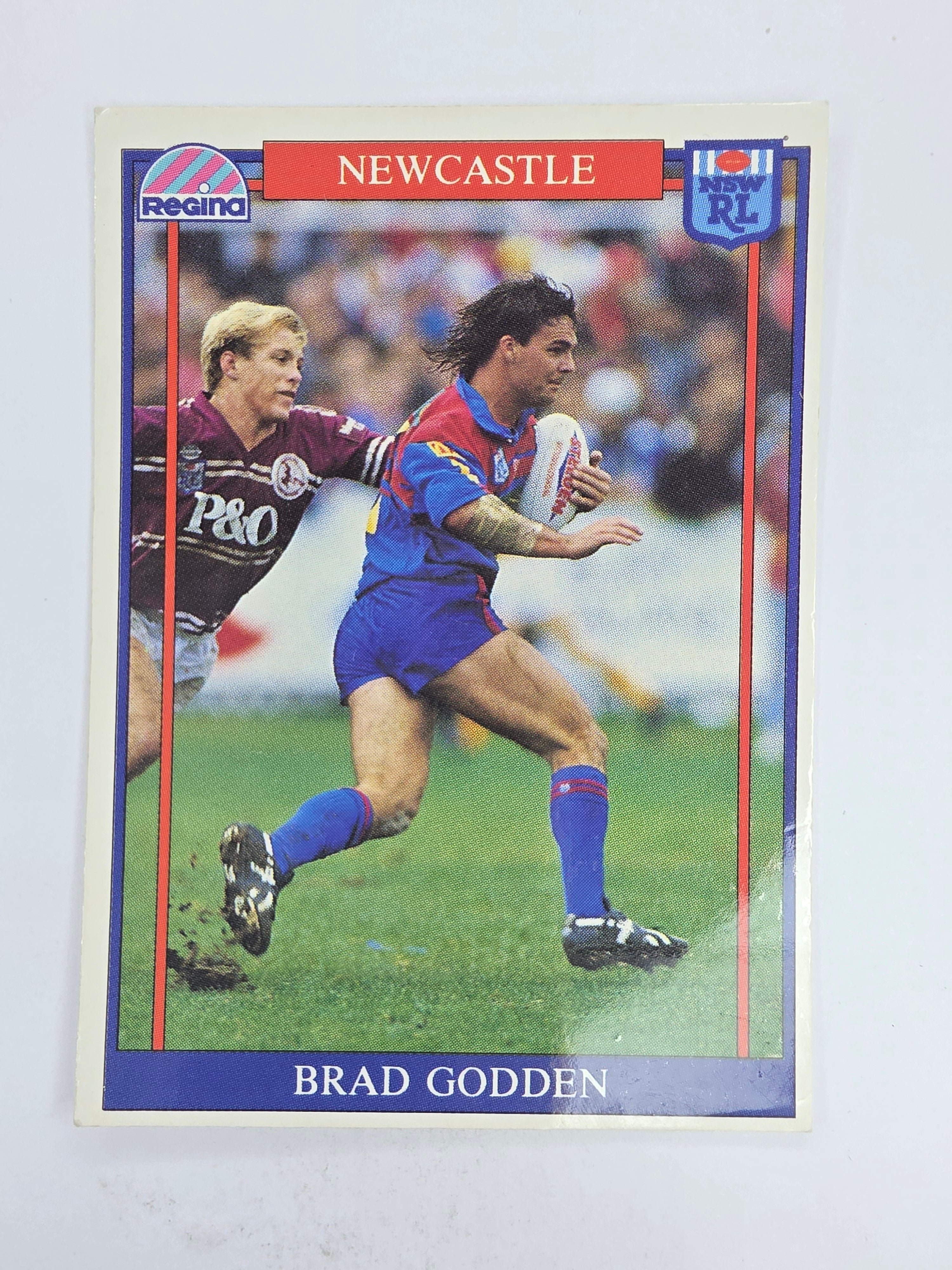 NRL 1993 Regina Base Card #4 Brad Godden Newcastle Knights