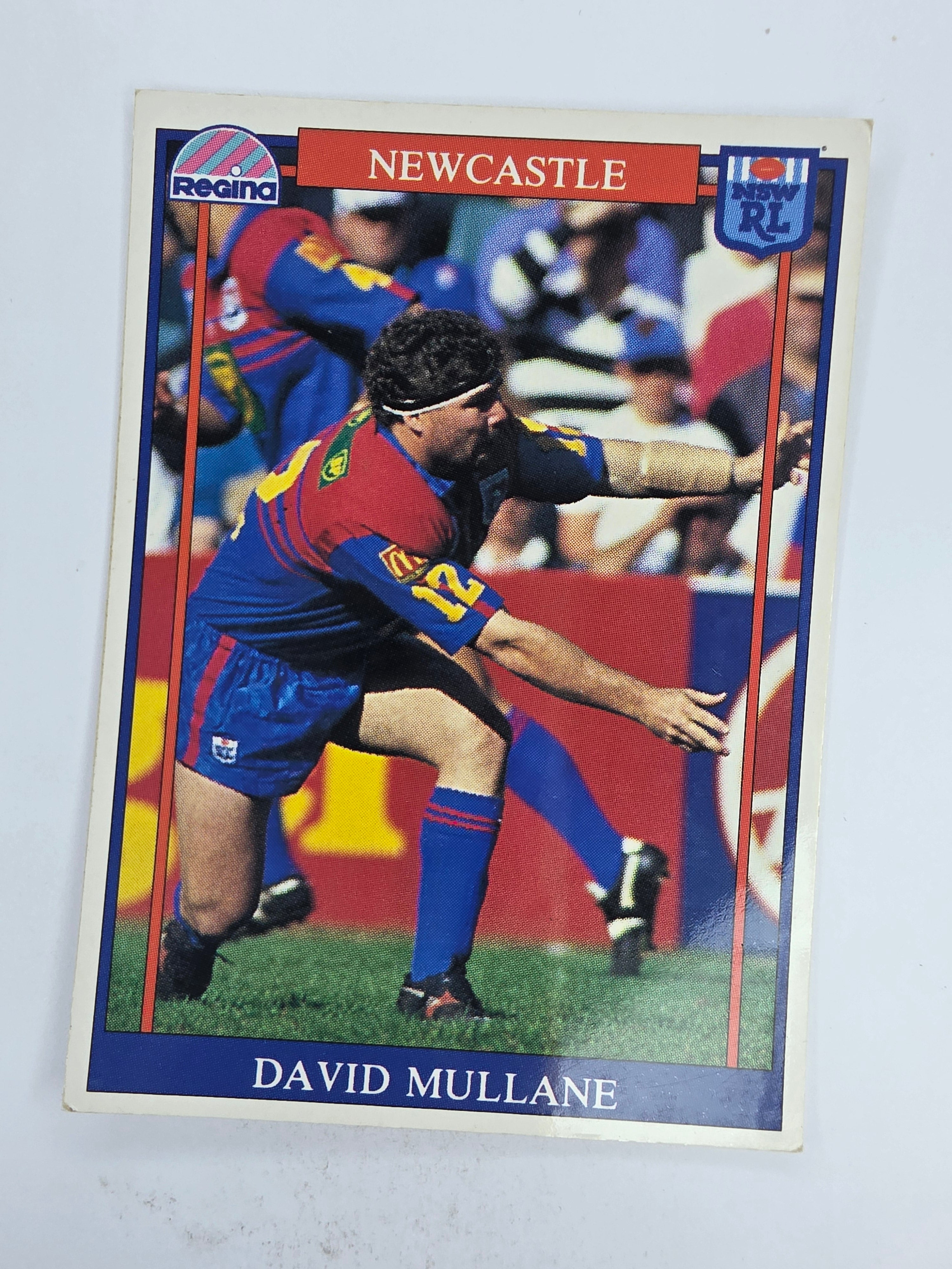 NRL 1993 Regina Base Card #7 David Mullane Newcastle Knights