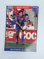 NRL 1993 Regina Base Card #8 Matthew Rodwell Newcastle Knights