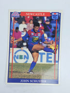 NRL 1993 Regina Base Card #10 John Schuster Newcastle Knights
