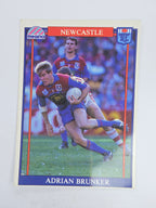 NRL 1993 Regina Base Card #11 Adrian Brunker Newcastle Knights