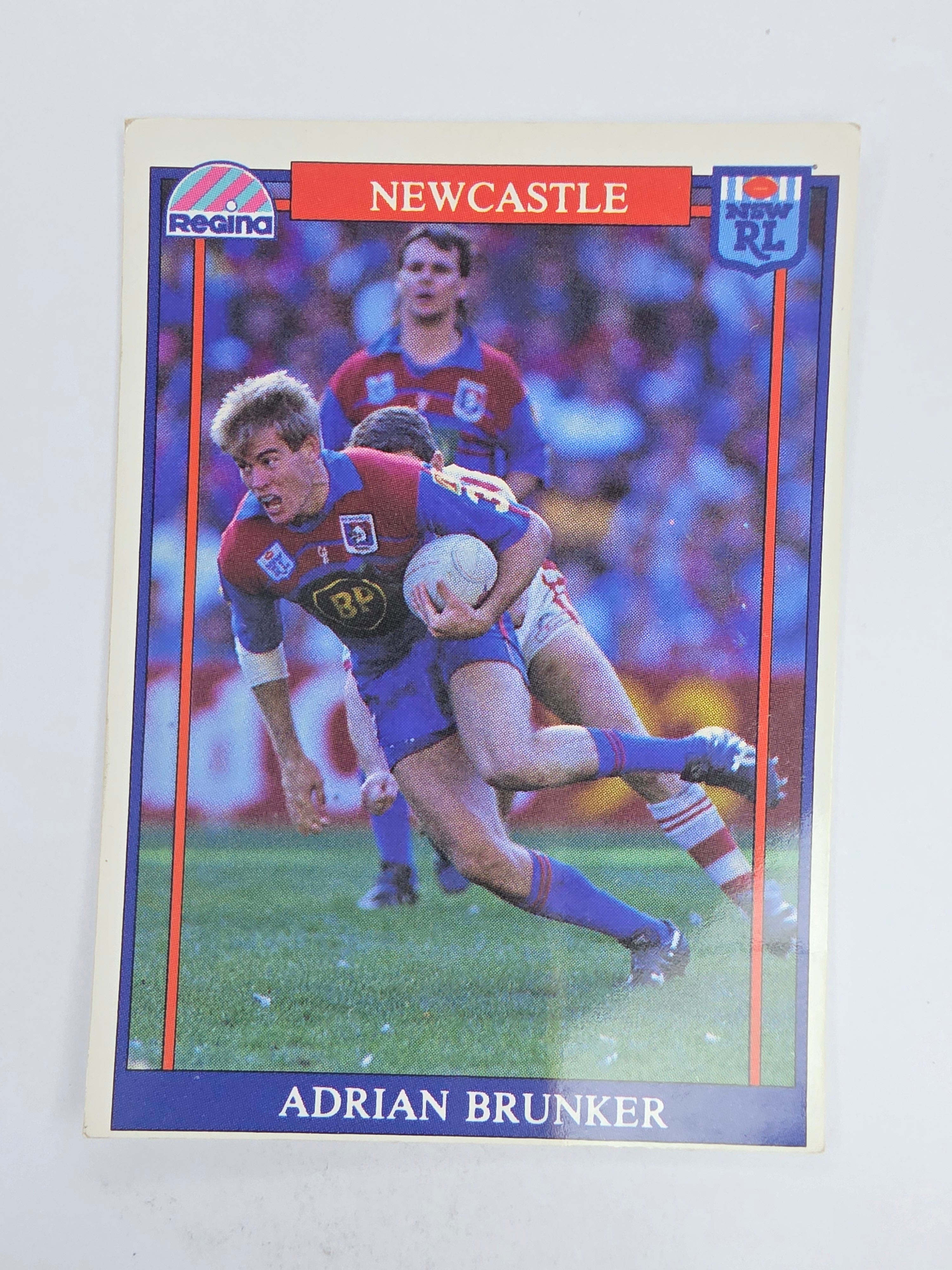 NRL 1993 Regina Base Card #11 Adrian Brunker Newcastle Knights