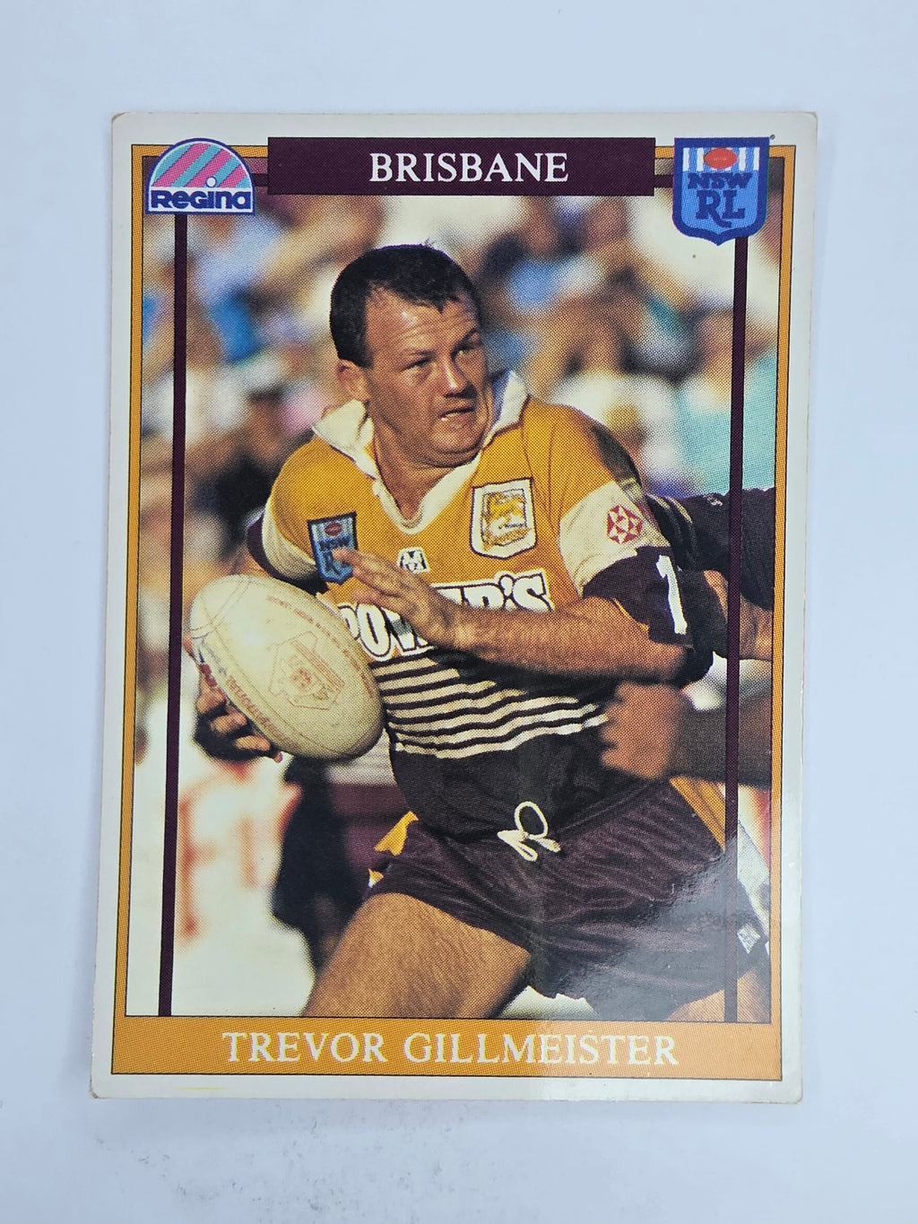 NRL 1993 Regina Base Card #23 Trevor Gillmeister Brisbane Broncos