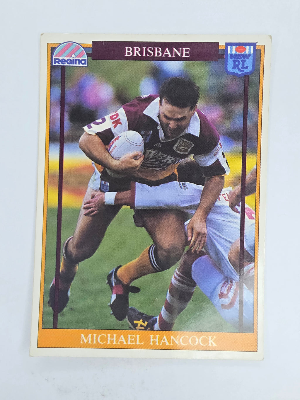NRL 1993 Regina Base Card #24 Michael Hancock Brisbane Broncos