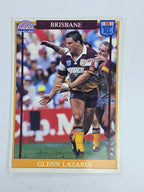 NRL 1993 Regina Base Card #26 Glenn Lazarus Brisbane Broncos