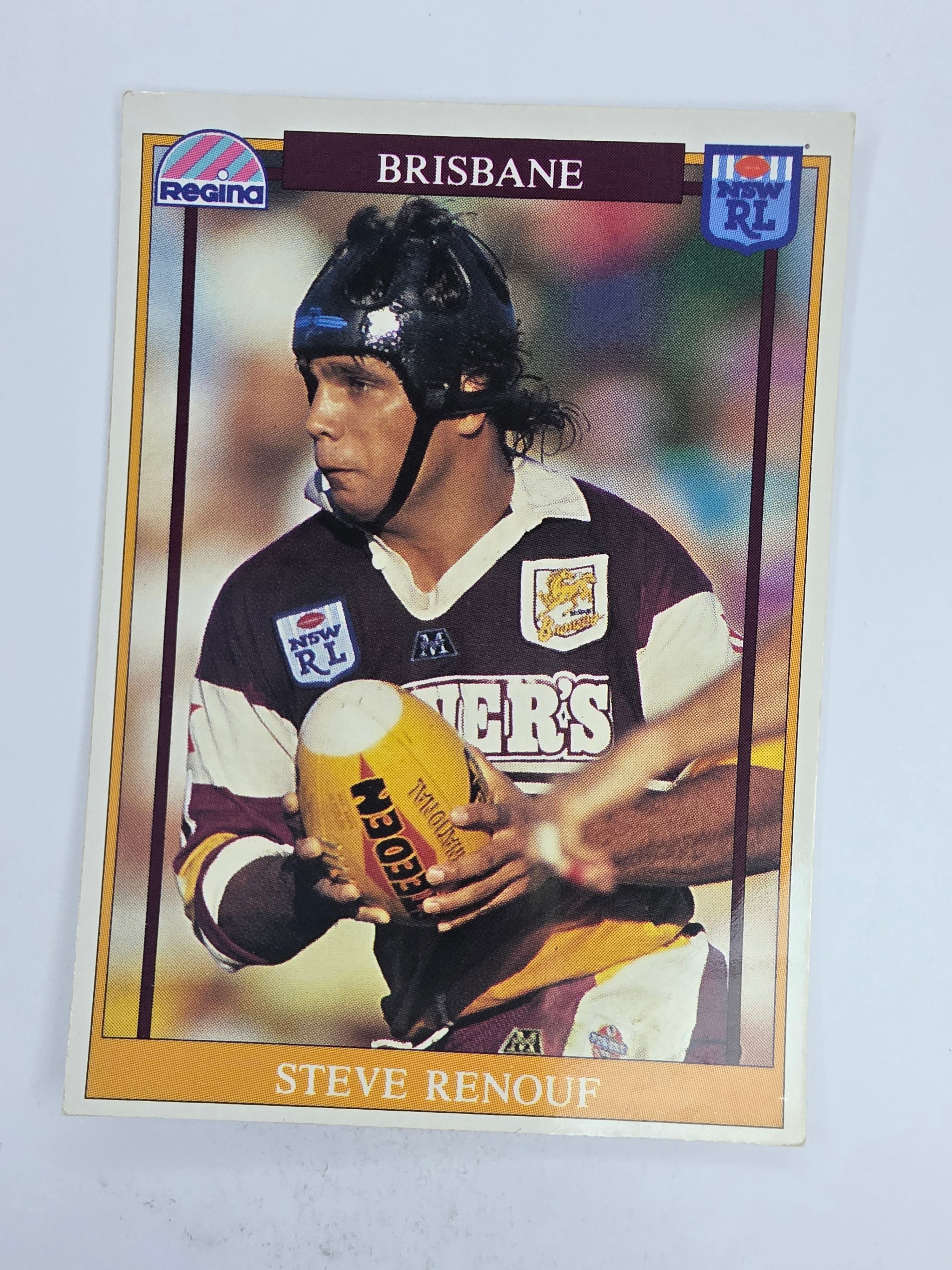 NRL 1993 Regina Base Card #27 Steve Renouf Brisbane Broncos