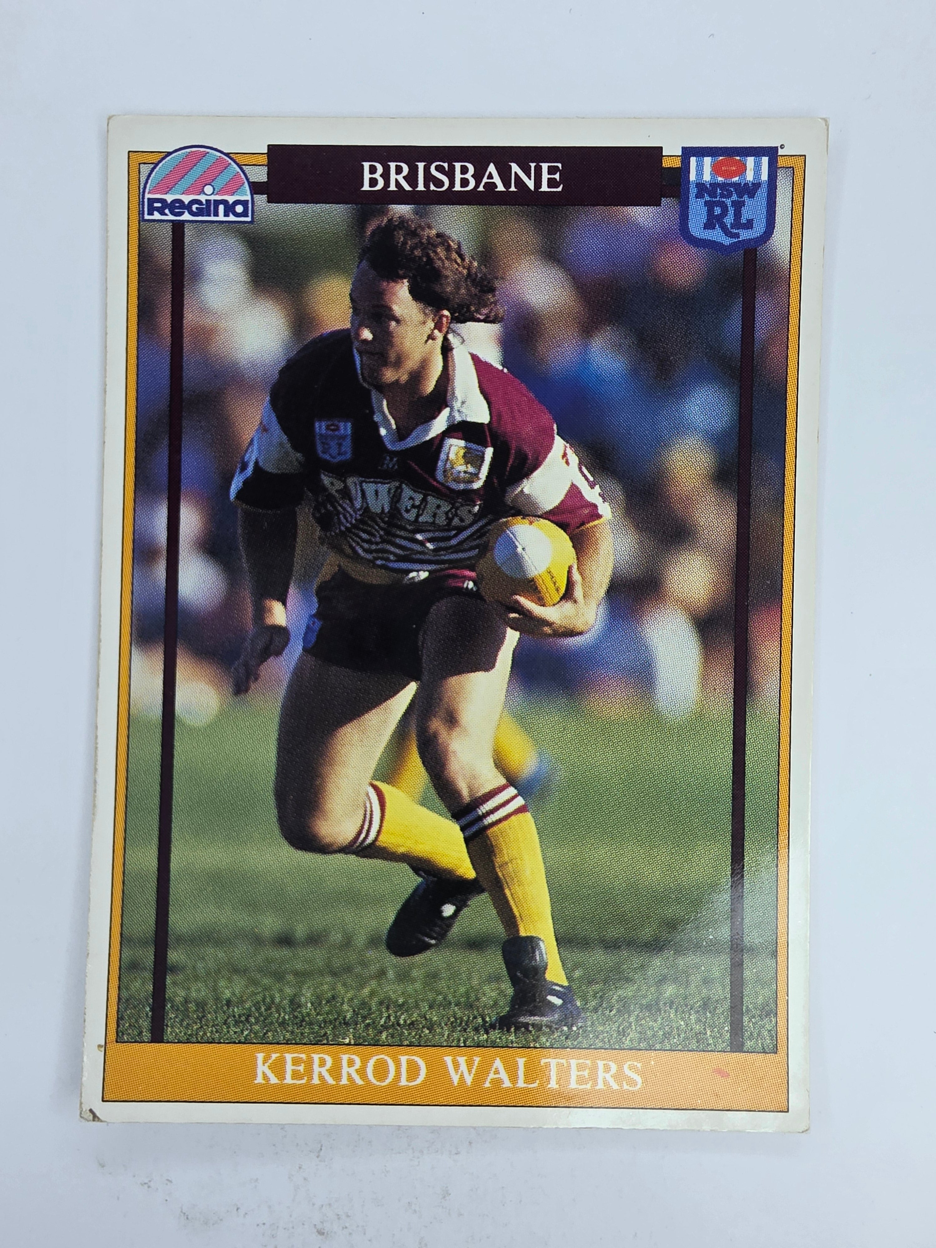 NRL 1993 Regina Base Card #28 Kerrod Walters Brisbane Broncos