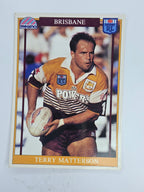 NRL 1993 Regina Base Card #30 Terry Matterson Brisbane Broncos