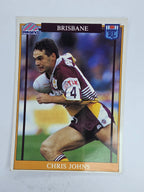 NRL 1993 Regina Base Card #31 Chris Johns Brisbane Broncos