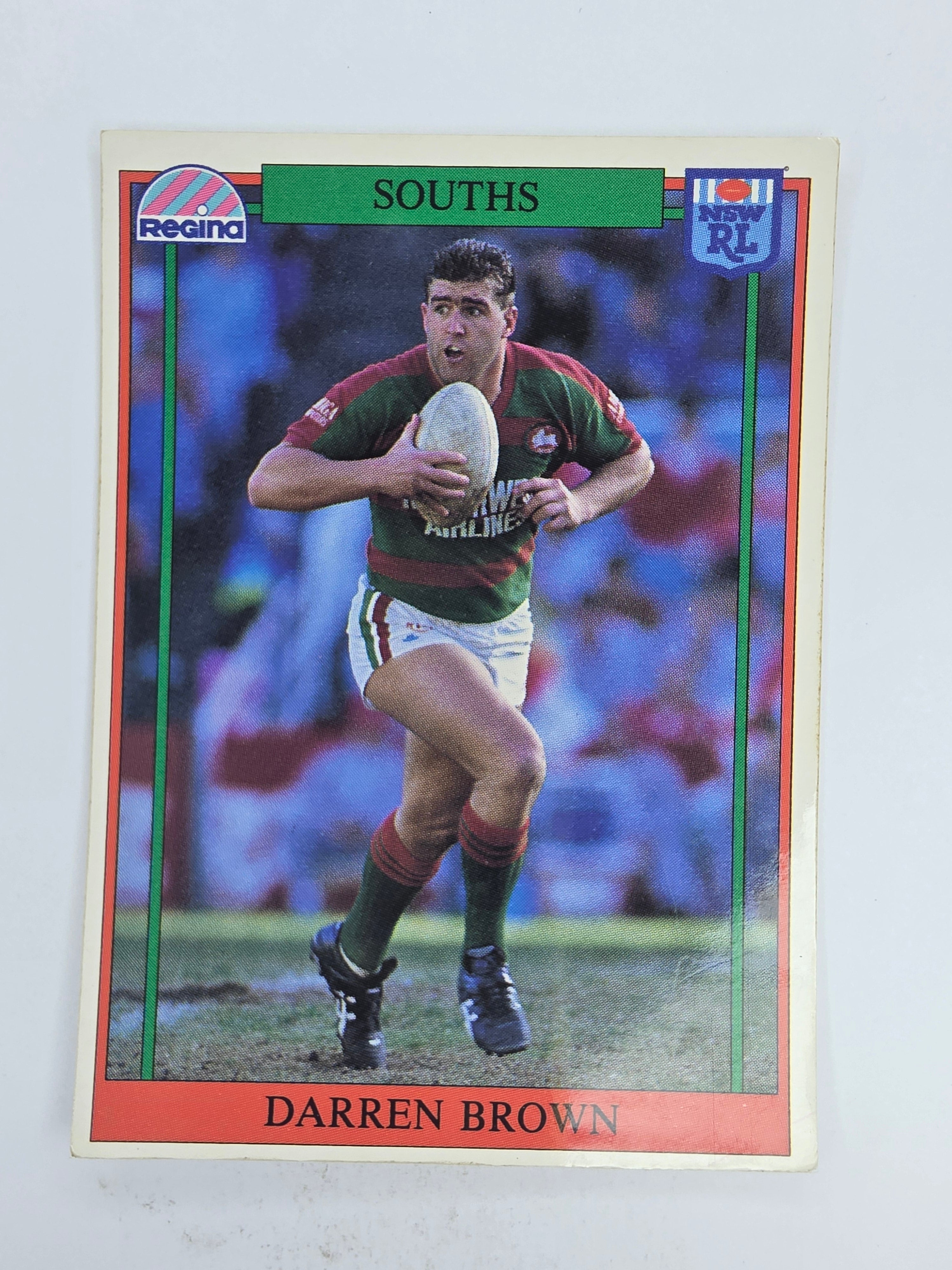 NRL 1993 Regina Base Card #45 Darren Brown South Sydney Rabbitohs