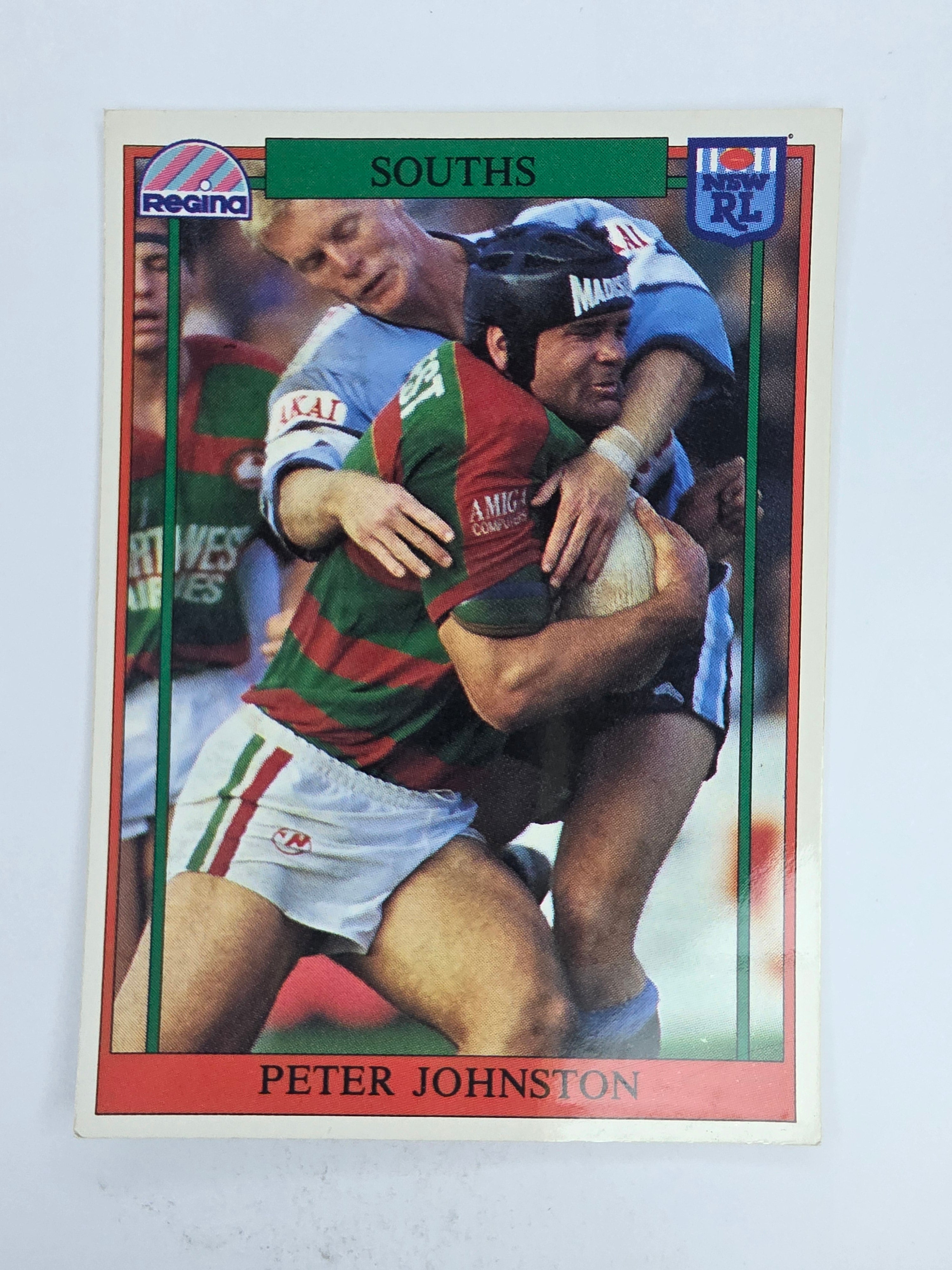 NRL 1993 Regina Base Card #48 Peter Johnston South Sydney Rabbitohs