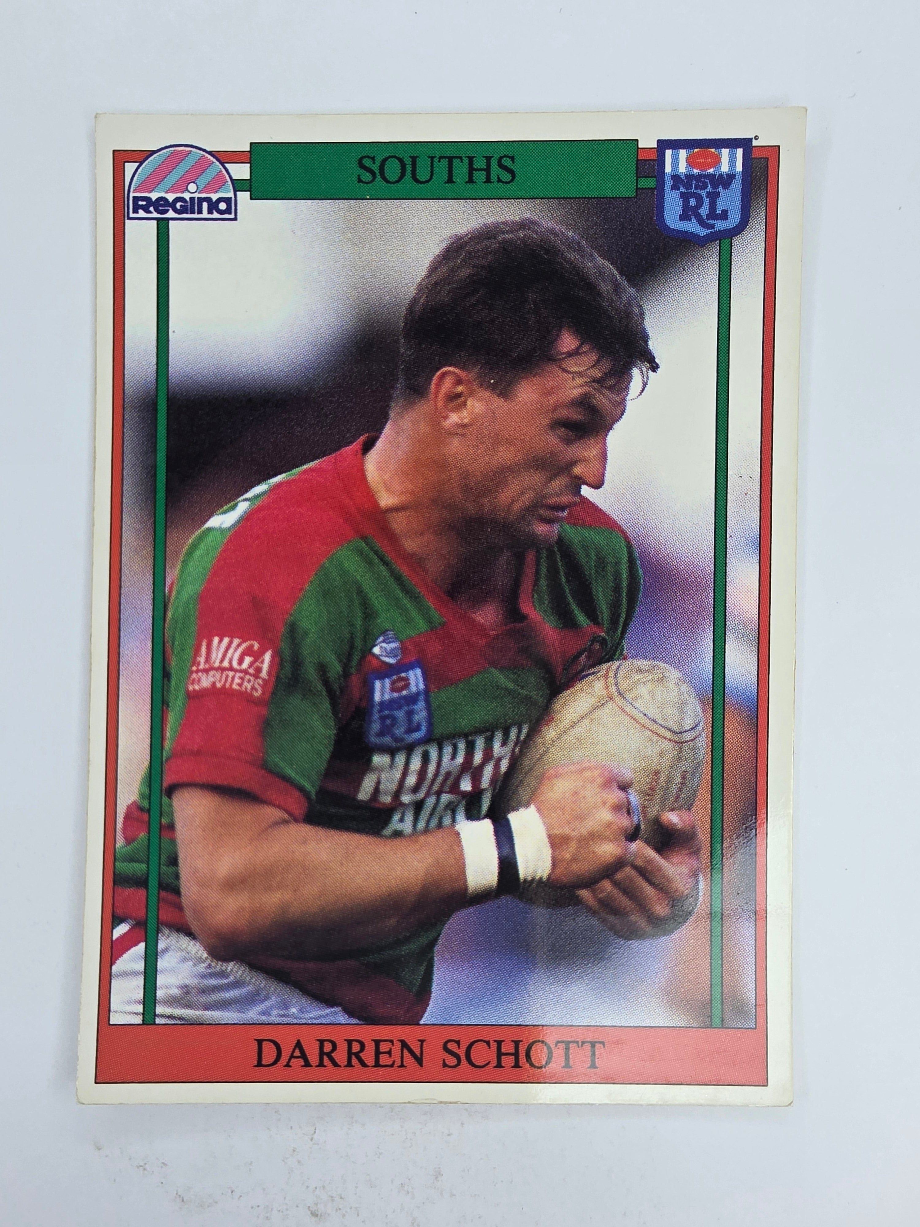 NRL 1993 Regina Base Card #49 Darren Schott South Sydney Rabbitohs