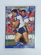 NRL 1993 Regina Base Card #55 Simon Gillies Canterbury Bankstown Bulldogs