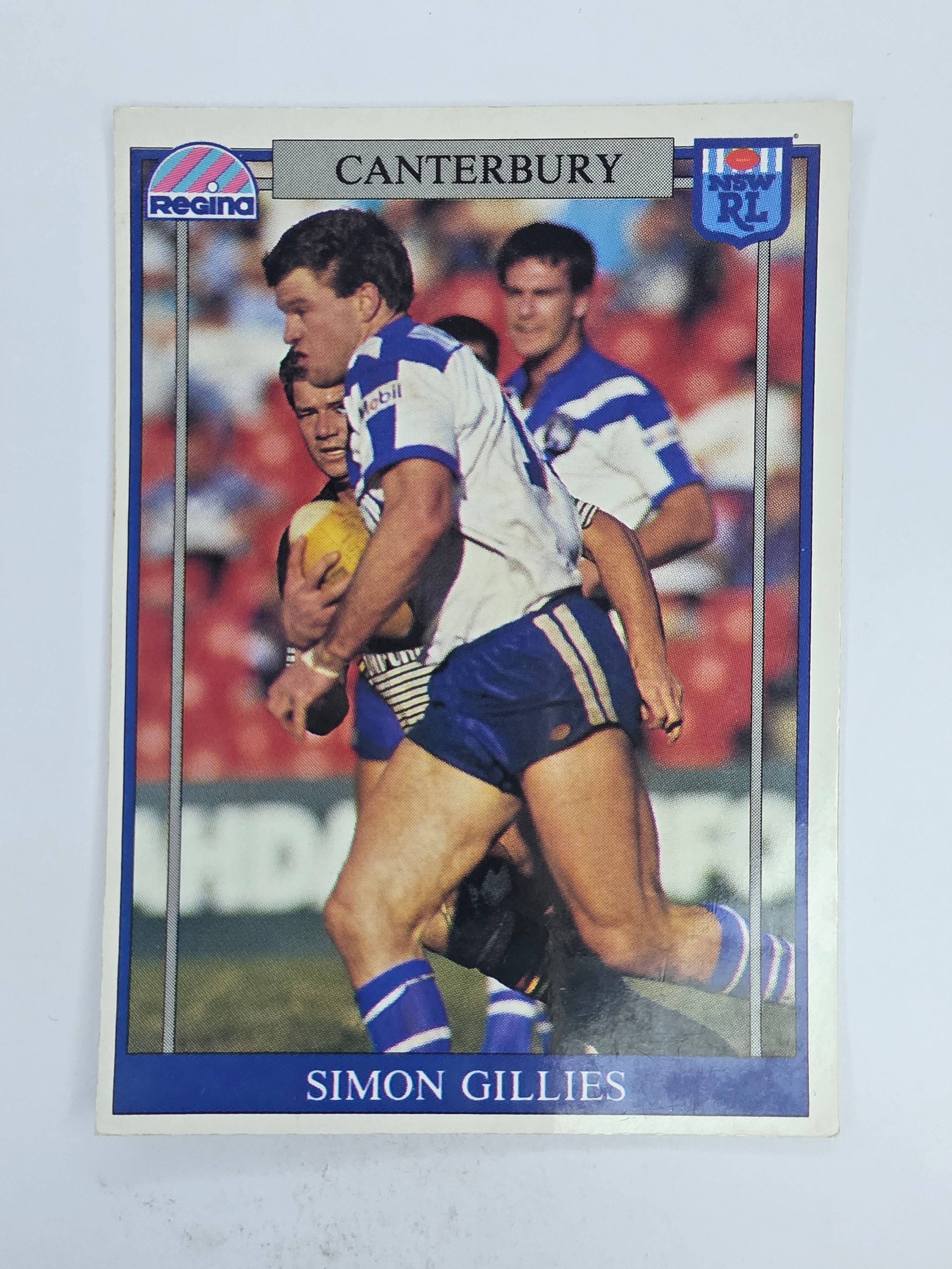 NRL 1993 Regina Base Card #55 Simon Gillies Canterbury Bankstown Bulldogs