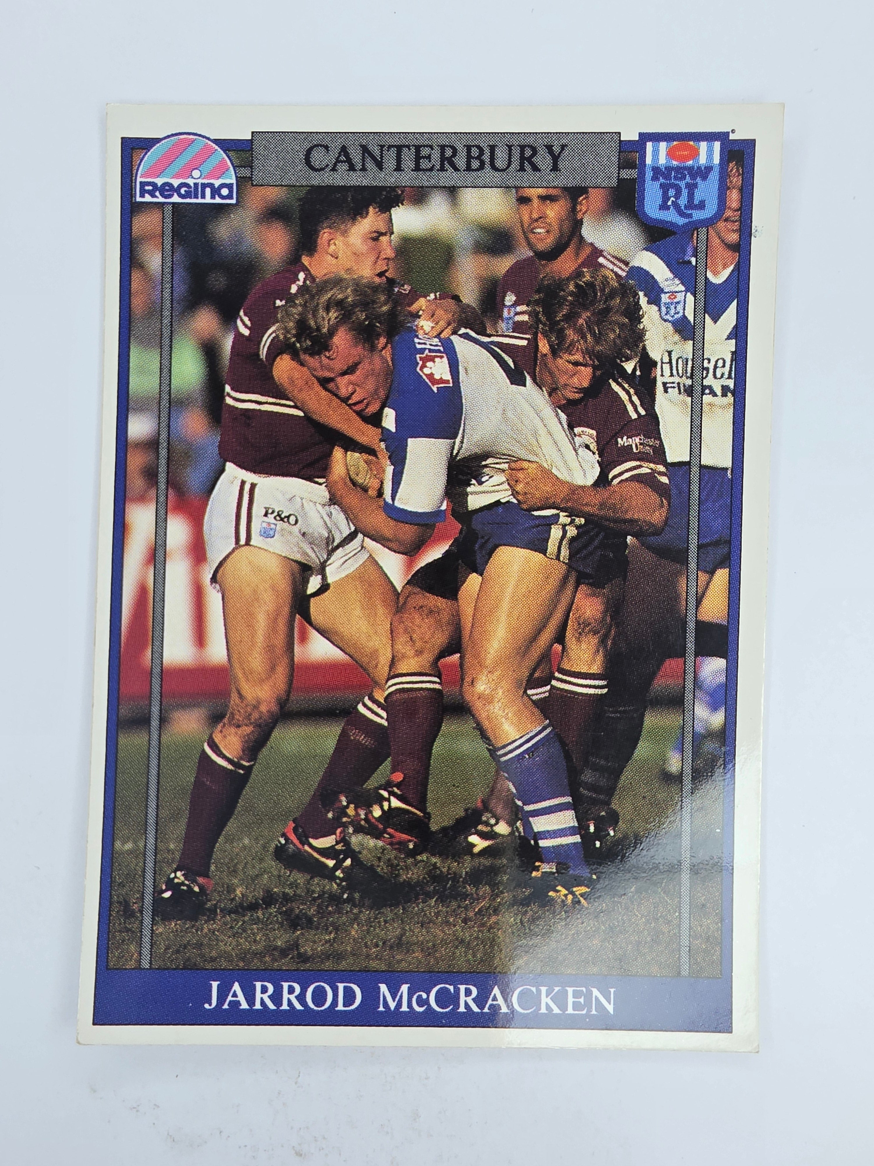 NRL 1993 Regina Base Card #58 Jarrod McCracken Canterbury Bankstown Bulldogs