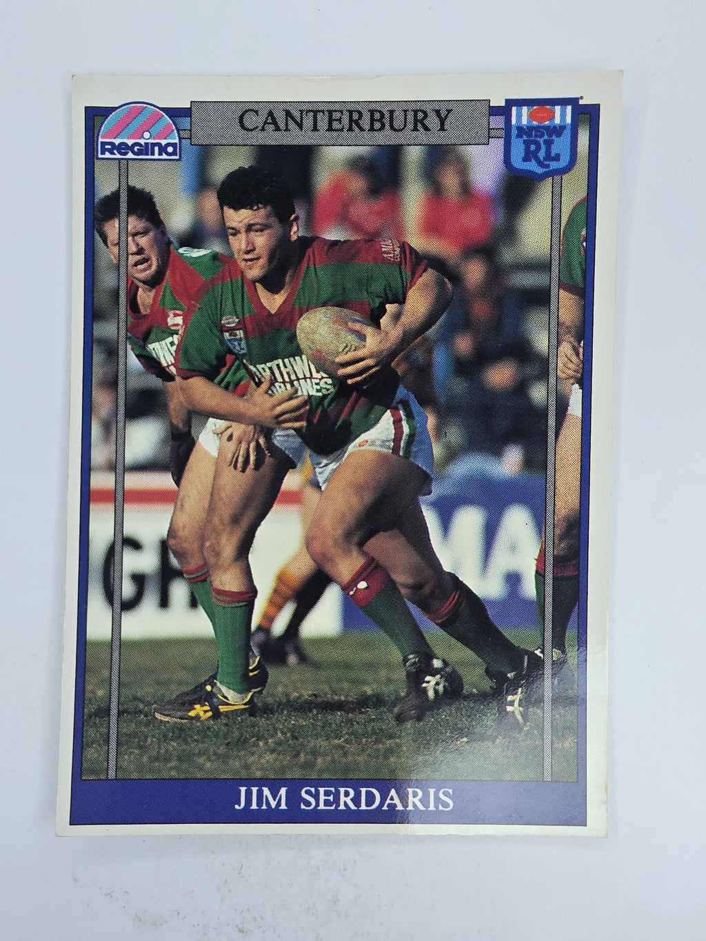 NRL 1993 Regina Base Card #61 Jim Sedaris Canterbury Bankstown Bulldogs