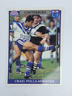 NRL 1993 Regina Base Card #63 Craig Polla-Mounter Canterbury Bankstown Bulldogs