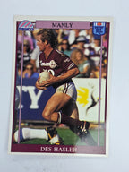 NRL 1993 Regina Base Card #77 Des Hasler Manly Warringah Sea Eagles