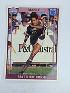 NRL 1993 Regina Base Card #82 Matthew Ridge Manly Warringah Sea Eagles