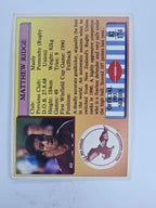 NRL 1993 Regina Base Card #82 Matthew Ridge Manly Warringah Sea Eagles