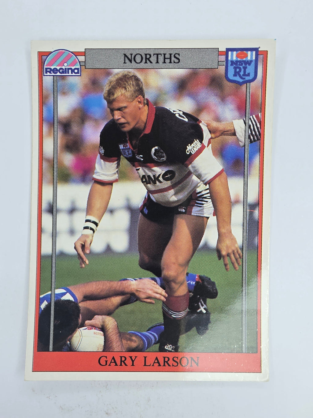 NRL 1993 Regina Base Card #93 Gary Larsen North Sydney Bears