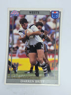 NRL 1993 Regina Base Card #98 Barren Britt Western Suburbs Magpies