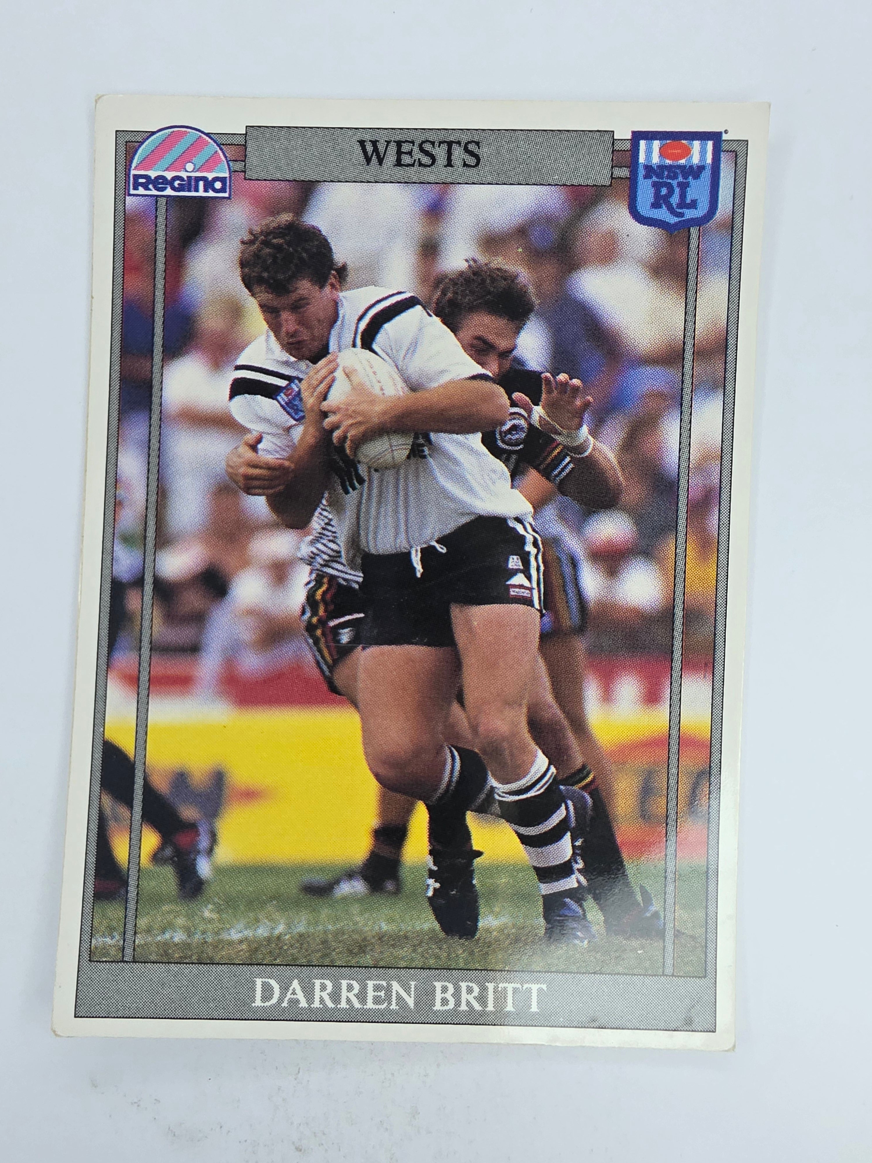 NRL 1993 Regina Base Card #98 Barren Britt Western Suburbs Magpies