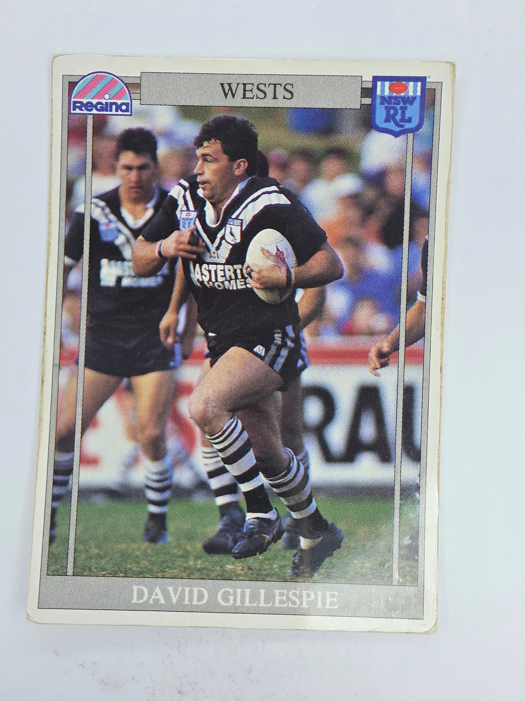 NRL 1993 Regina Base Card #100 David Gillespie Western Suburbs Magpies