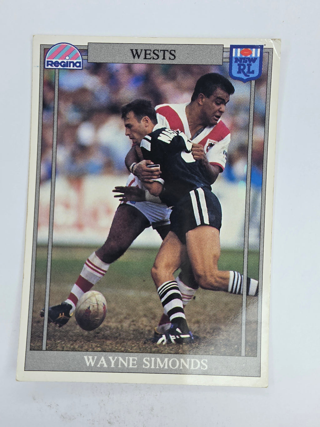 NRL 1993 Regina Base Card #106 Wayne Simonds Western Suburbs Magpies