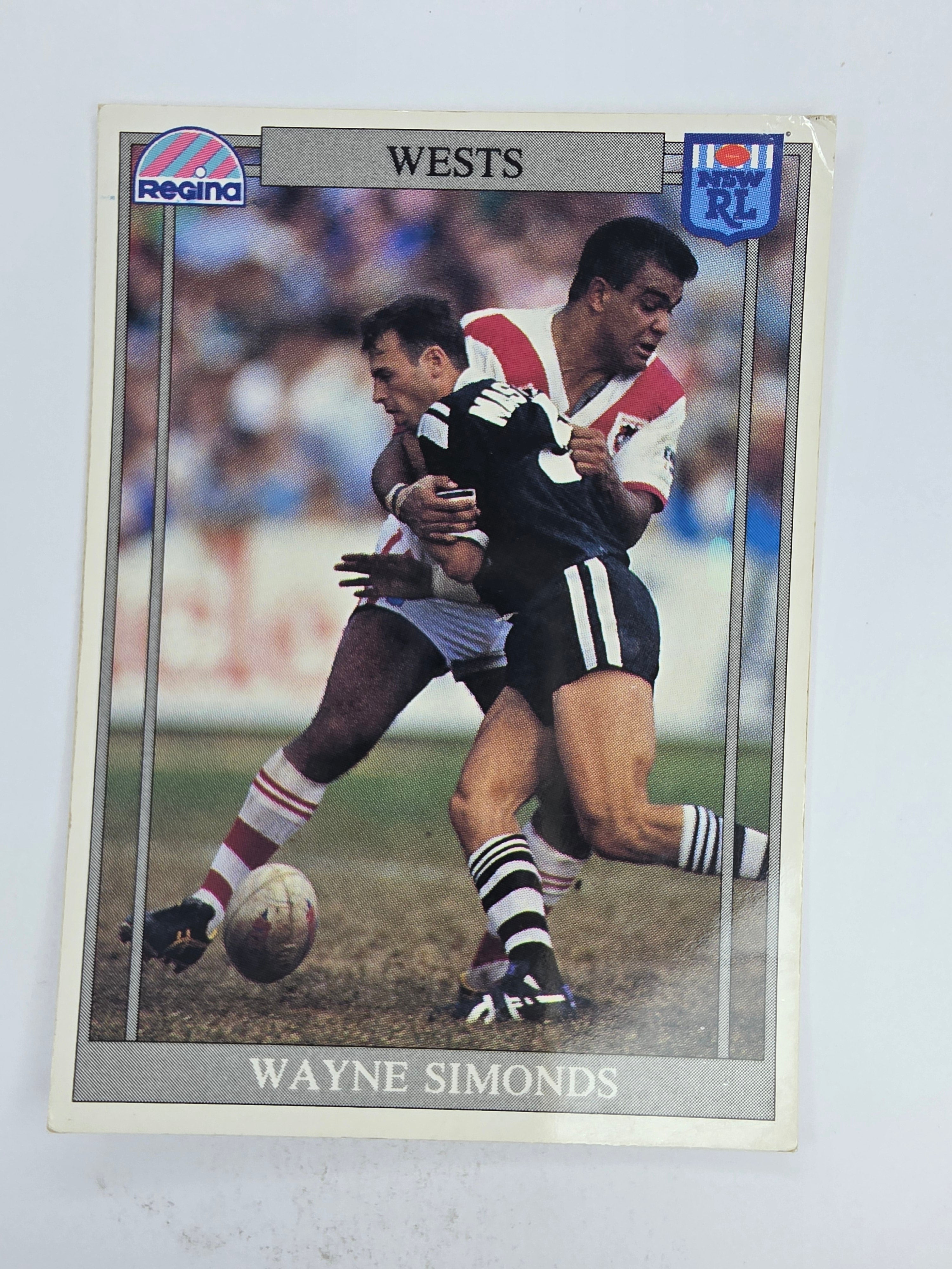 NRL 1993 Regina Base Card #106 Wayne Simonds Western Suburbs Magpies