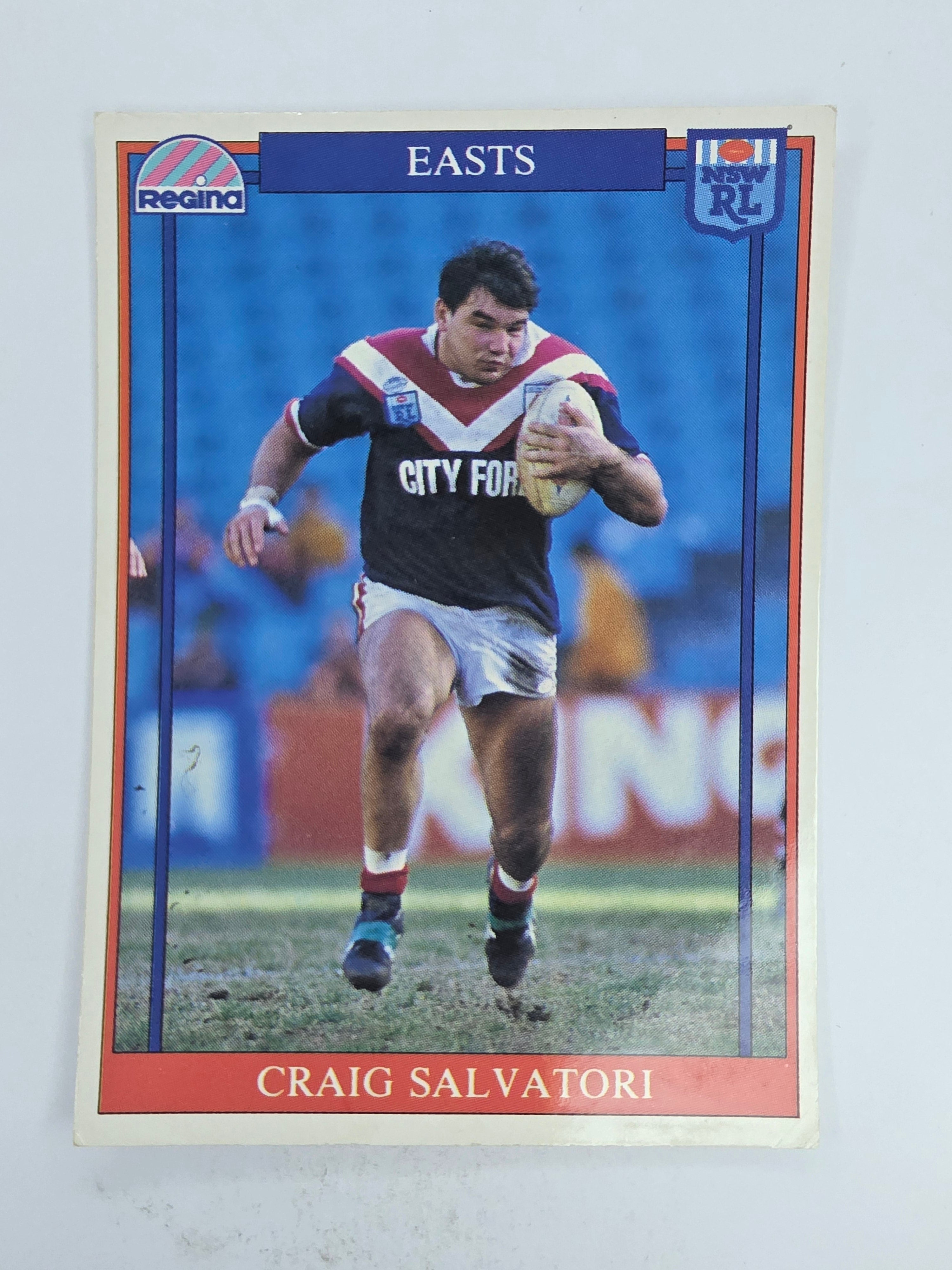 NRL 1993 Regina Base Card #113 Craig Salvatori Eastern Suburbs Roosters