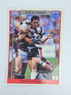 NRL 1993 Regina Base Card #139 Tony Durheim Gold Coast Seagulls