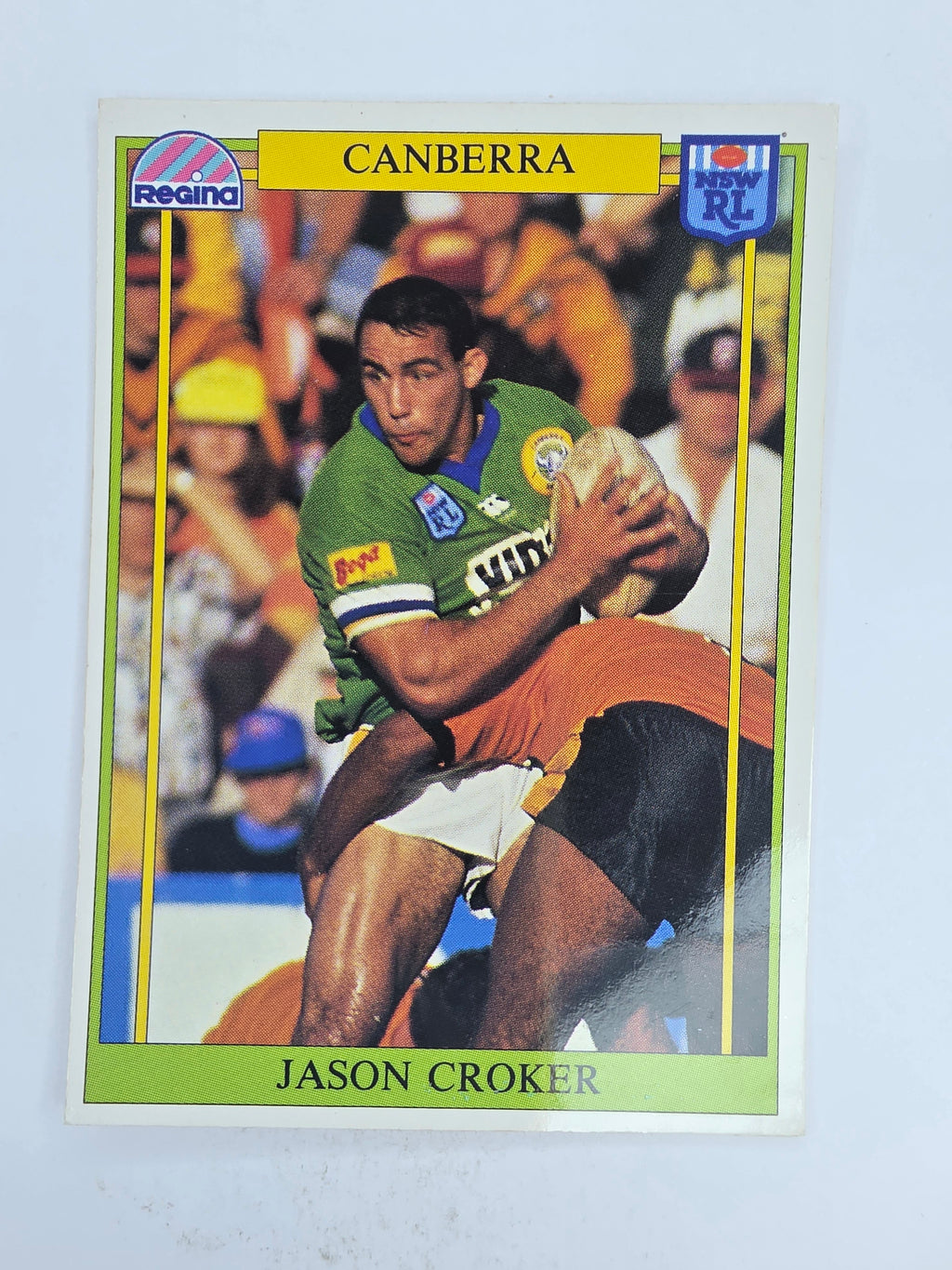 NRL 1993 Regina Base Card #142 Jason Crocker Canberra Raiders