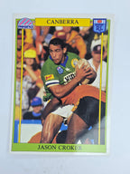 NRL 1993 Regina Base Card #142 Jason Crocker Canberra Raiders