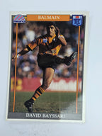 NRL 1993 Regina Base Card #151 David Bayssari Balmain Tigers