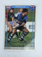 NRL 1993 Regina Base Card #162 David Boughton Cronulla Sutherland Sharks