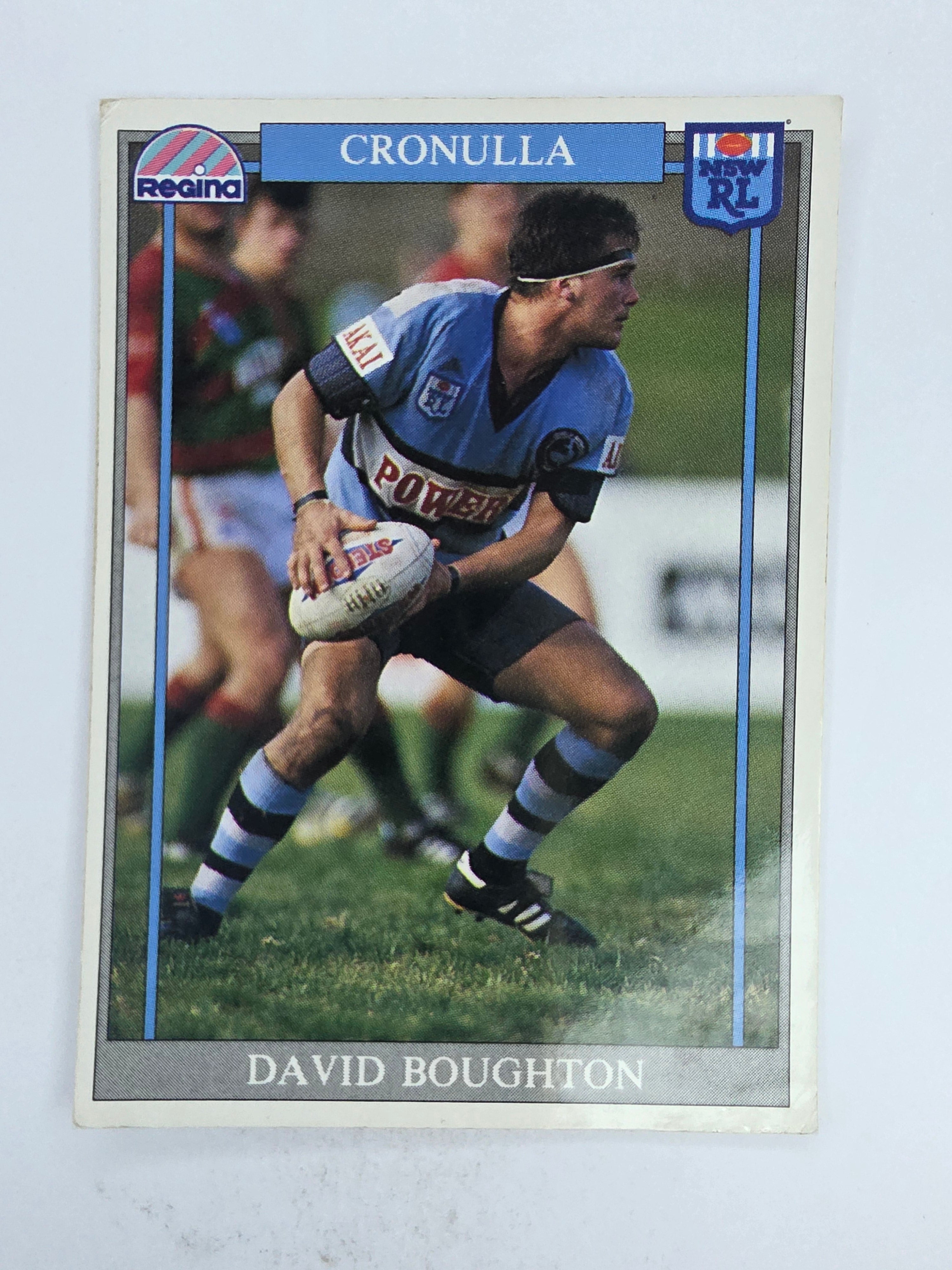 NRL 1993 Regina Base Card #162 David Boughton Cronulla Sutherland Sharks